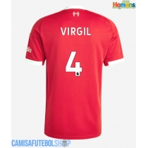 Camisa de time de futebol Liverpool Virgil van Dijk #4 Replicas 1º Equipamento 2025-26 Manga Curta